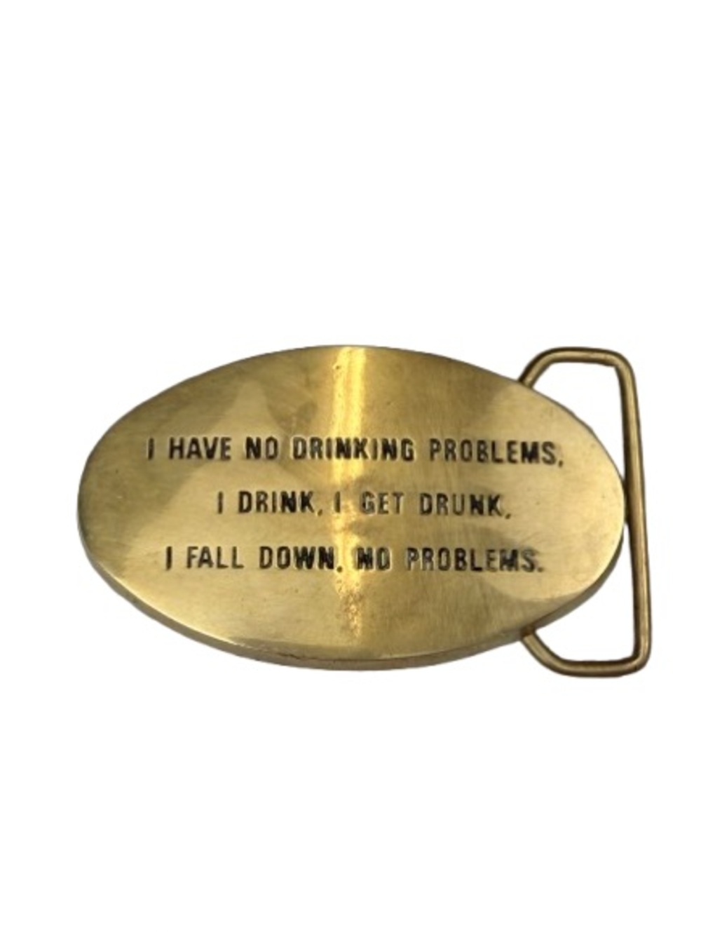 Vintage 1978 Baron Buckle Solid Brass Humor Belt Buckle Western Cowboy Unisex - Picture 1 of 5